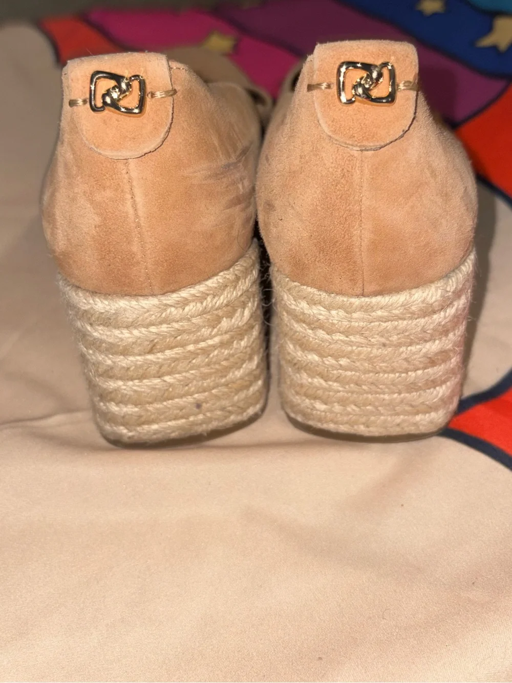 Aerosoles NWOB Roma Wedge Espadrille Suede Stone 🌵 8